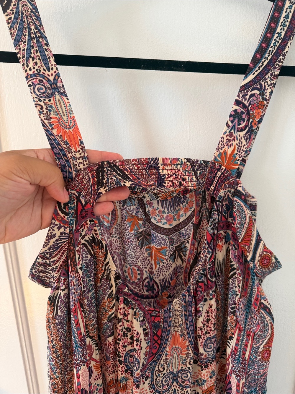 ba&sh Baraka Paisley Maxi Dress in Multicolor Rust & Blue - Picture 11 of 14